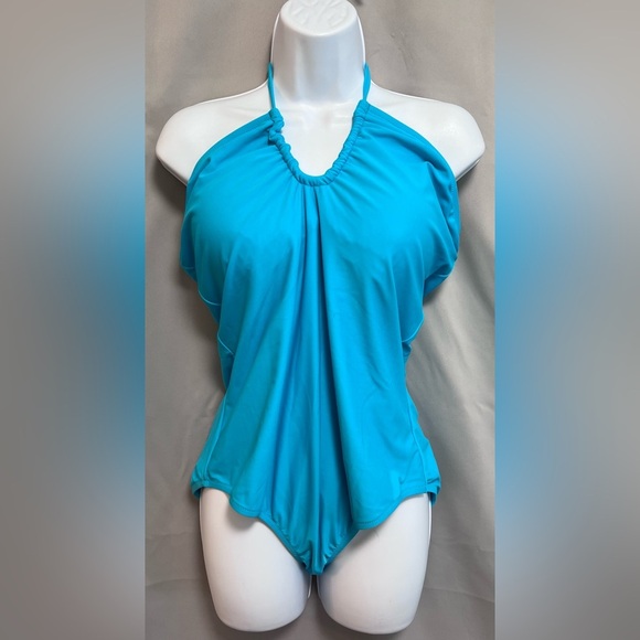 NWT J. Crew Women’s one piece‎ swimsuit size XL Blue - Picture 1 of 9